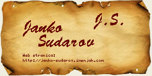 Janko Sudarov vizit kartica